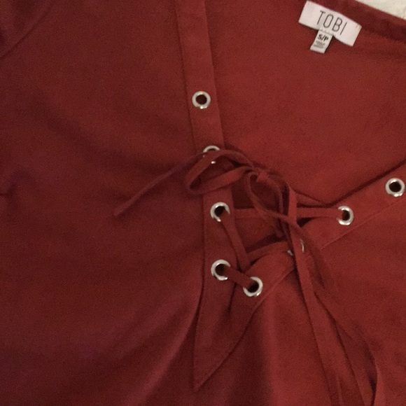 Suade lace up crop top - Picture 2 of 2